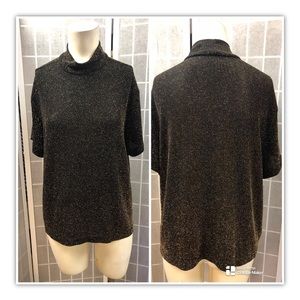Apparenza, Woman’s,Top,Knitted,Black/gold,SizeXL.: